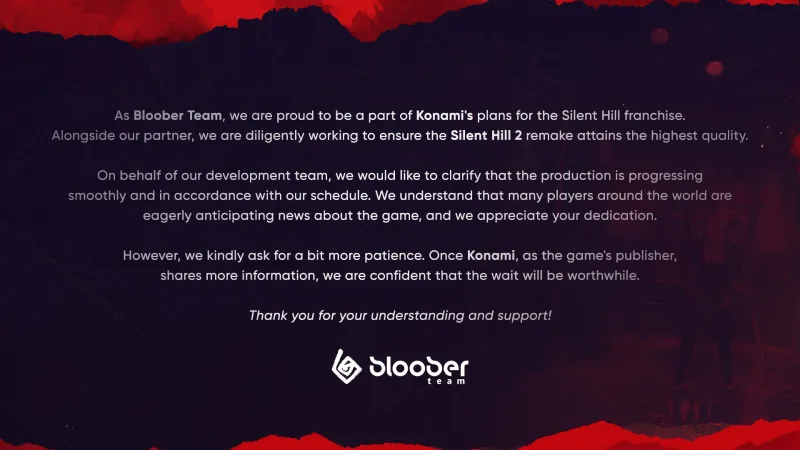 Silent Hill 2 Remake 'Progressing Smoothly', Says Bloober Team In Update