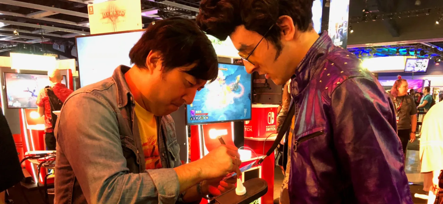 Suda Meeting A Travis Touchdown Cosplayer