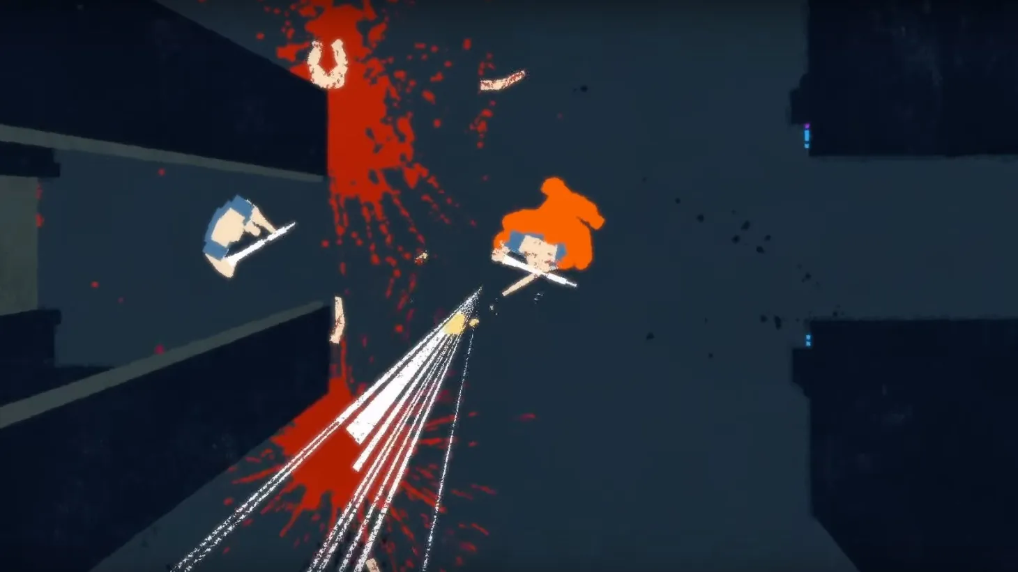 The colorful top-down smash'em up features art by Bennett Foddy. 