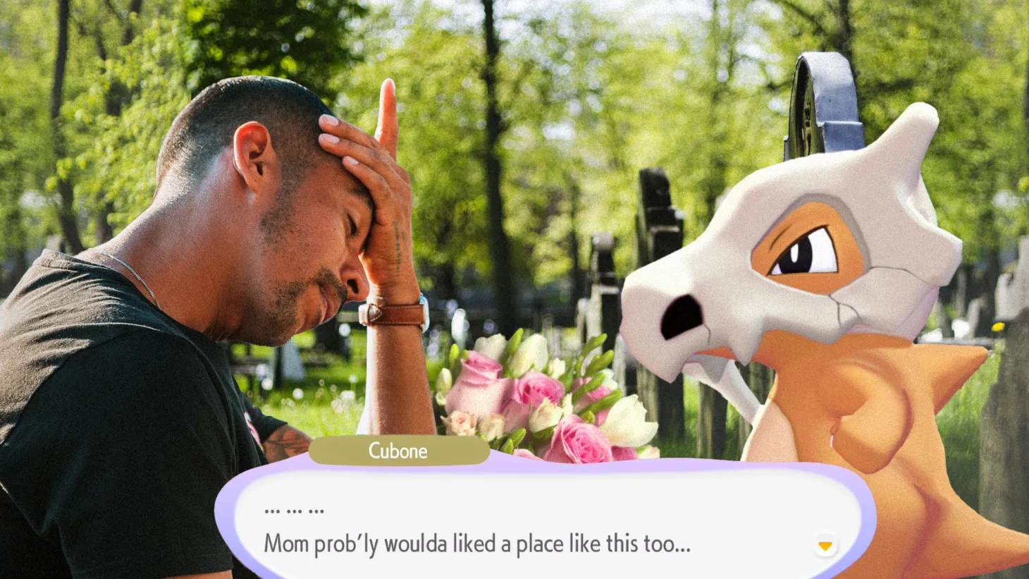Game Infarcer: Grieving Man Places Flowers Next To Wife's Grave And Accidentally Summons Cubone