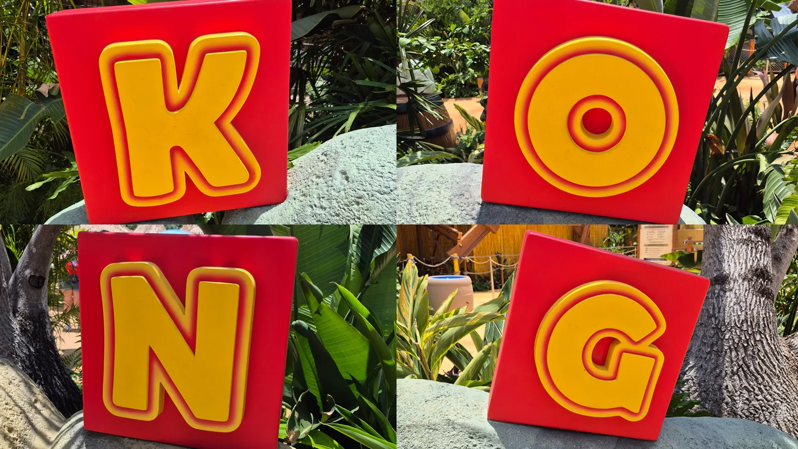 You can find these letters around the park
