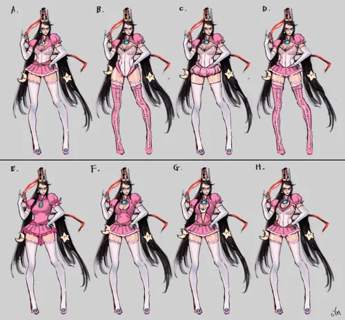 Platinum Games Shares Its Bayonetta Nintendo Costumes Concept Art